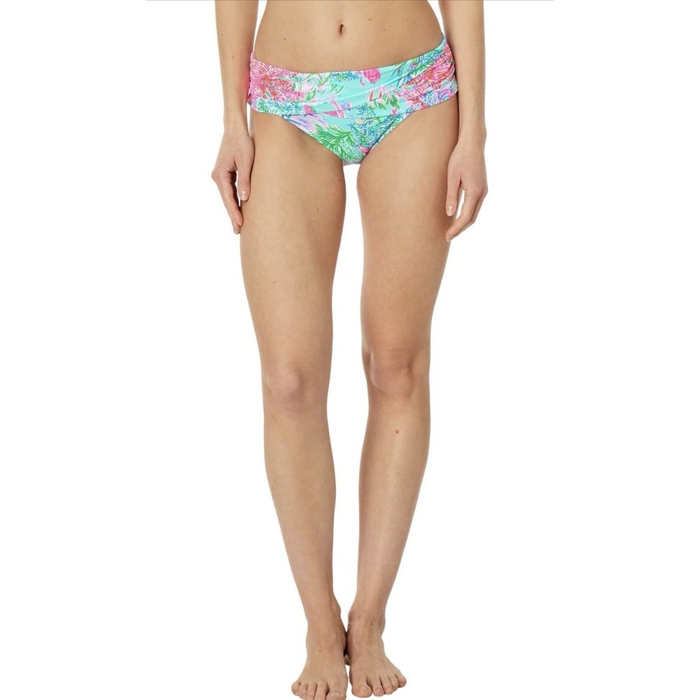 Lilly Pulitzer Lagoon Sarong Hipster Bikini Bottom Celestial Blue 6 NWT